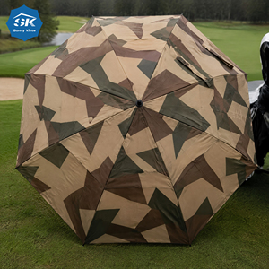 Parapluie publicitaire personnalisé Junvoy avec logo imprimé, pour voyages, soleil et pluie, promotion commerciale, motif camouflage puzzle. - Product Image 1