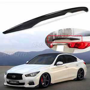 สปอยเลอร์หลังคาร์บอนไฟเบอร์แท้สำหรับรถยนต์ INFINITI Q50 ปี 2014-2019 รุ่น Highkick Duckbill ขนาดใหญ่ - Product Image 3