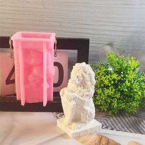 Moules de coulée en résine faits à la main pour bricolage ornements décoratifs Ins Style SiliconeLion bouclier moules W0072 - Product Image 5