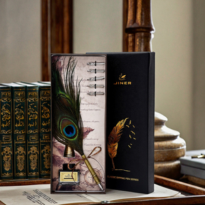 Pronto per la spedizione Retro Caratteristica Quill Dip Penna <span class=keywords><strong>Set</strong></span> Penna Cooper Pennino Calligrafia Scrittura Della Penna del Regalo <span class=keywords><strong>Set</strong></span> con il Basamento - Product Image 6