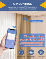 Moteur de rideaux électriques intelligents avec WiFi et Zigbee, application et télécommande, compatible assistant vocal, rail réglable