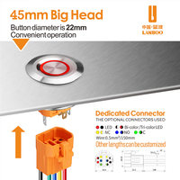 LANBOO Grand interrupteur à bouton-poussoir 40A avec verrouillage du logo d'alimentation ou momentané avec niveau lumineux IP65