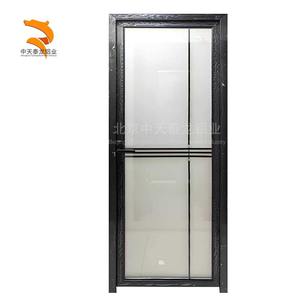 Porta da Bagno Minimalista in Lega di Alluminio Impermeabile con Apertura Manuale e Vetro Interno - Product Image 1