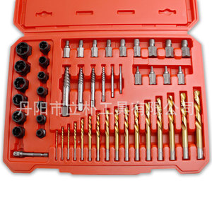 49Pc Imperial Extractor Set Spiral Flute Damaged Screw Bolt Remover Industrial Grade Sand Blasted Tool Kit - Product Image 1