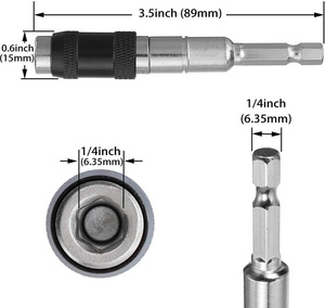 Portabrocas Magnético Meixiu con Vástago Hexagonal, Cambio Rápido, Bloqueo Electromagnético, Guía para Brocas - Product Image 3