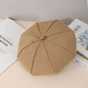 หมวกทรงแปดเหลี่ยมสำหรับเด็กผู้หญิง แคชเมียร์แท้ 100% ขายส่ง ราคาถูก แฟชั่นคุณภาพสูง - Product Image 3