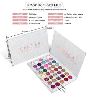 Palette de fards à paupières scintillants imperméables et longue tenue, adaptée aux femmes pour une utilisation sur scène - Product Image 6