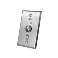 Sistema de control de acceso Interruptor de botón para puerta de patio de casa Puerta de oficina con luz LED Botón de salida de metal de puerta abierta