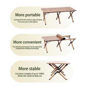 YEZHULIN Modern alüminyum alaşım katlanabilir masa açık kamp piknikler barbekü yumurta krep standları - Product Image 4