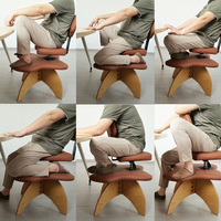 Tabouret de Yoga Moderne Ergonomique à Jambes Croisées avec Dossier Confortable Bureau Assis pendant de Longues Heures Sans Fatigue pour la Méditation
