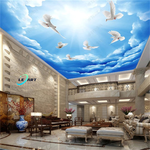 Tuiles de terrasse de toit, <span class=keywords><strong>plafond</strong></span> en PVC extensible artificiel 3D pour salle d'exposition au Sri Lanka - Product Image 4