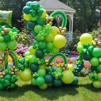 Kit d'arche de guirlande de ballons sur le thème de la jungle verte, personnalisable et écologique, pour les fêtes de Noël, du Nouvel An et d'anniversaire