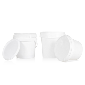 マットホワイトHDPEバケットハンドル付き0.5-1Lドライフード収納 & 工業製品包装用 - Product Image 2