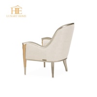 Fauteuil de luxe européen pour villa, hôtel, salon, chambre à coucher, canapé, fauteuil d'appoint en tissu personnalisable