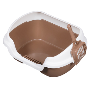 Nouveau bac à litière pour <span class=keywords><strong>chat</strong></span> semi-fermé anti-éclaboussures <span class=keywords><strong>chat</strong></span> toilette en plastique bassin étui pour animaux de compagnie grand tamisage bac à litière pour <span class=keywords><strong>chat</strong></span> - Product Image 1