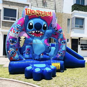 <span class=keywords><strong>Castillo</strong></span> Hinchable Comercial con Tobogán para Niños, Casa de Brinco Inflable de PVC para Alquiler - Product Image 1