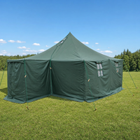 Tente de glamping en toile robuste, monocouche, 16 m², imperméable, pour camping estival en extérieur, safari, événements, avec poteaux, installation rapide