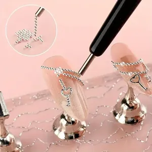 12 Rejillas de Mini Perlas de Caviar para Decoración de Uñas, Microbolas Metálicas Doradas/Plateadas, Dijes Magnéticos para Uñas, Bolígrafo Magnético, Joyería para Uñas con Bolas de 0.5~3mm - Product Image 3
