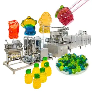 Processo completo commerciale Hard 3D Soft Candy Shape masticare macchina candita Gummy Make Equipment