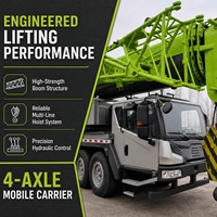 Grue mobile de 80 tonnes avec écran de 10 pouces et contrepoids de 25 tonnes pour la construction en hauteur