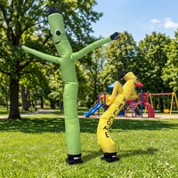 Danseurs gonflables à thème festif, colorés et dynamiques, alimentés par le vent, idéaux pour les défilés et les événements de parcs à thème