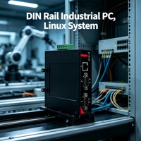 PC Industrial Compacto para Riel DIN, Sin Ventilador, RS485, CAN, 2 LAN, DC 9-36V, Amplio Rango de Temperatura, IP40, Aluminio
