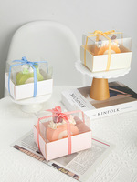 Transparente Kuchen dekorations zubehör Macaron und Swiss Roll Box zum Backen von Desserts und Handtüchern für Kuchen rollen