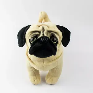 Pug dog plush toys custom stuffed animal toys soft toys suppliers manufacturer high quality custom size custom logo