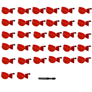 Juego de 32 <span class=keywords><strong>bebederos</strong></span> automáticos <span class=keywords><strong>para</strong></span> pollos con broca, bebedero de plástico <span class=keywords><strong>para</strong></span> aves de corral, fácil instalación, juego de <span class=keywords><strong>bebederos</strong></span> <span class=keywords><strong>para</strong></span> pollos, agua <span class=keywords><strong>para</strong></span> aves de corral - Product Image 1