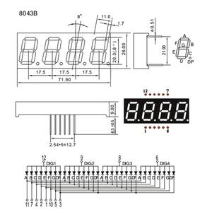 0.8 Inch <strong>Display</strong> 0.8" 4 Digit 7 <strong>Segment</strong> LED <strong>Display</strong> for <strong>Seven</strong> <strong>Segment</strong> Digital Counter - Product Image 5