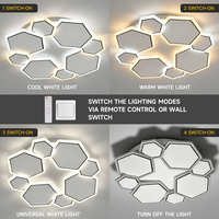 Plafonnier LED Moderne Intelligent à Télécommande, Prix Usine pour Salon, Couloir, Montage en Surface, Luminaire Décoratif