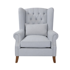 Luxury French Furniture Antique Provincial Style Tufted <strong>Back</strong> <strong>Wing</strong> <strong>Back</strong> <strong>Arm</strong> <strong>Chair</strong> for Living Room - Product Image 2