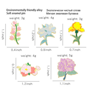 เข็มกลัดเคลือบรูปดอกไม้สีสันสดใสเข็มกลัดดอกลิลลี่ดอกพีชมีปกกระเป๋าเป้หมวกเสื้อกันหนาวเครื่องประดับตามสั่งของขวัญเพื่อน - Product Image 6