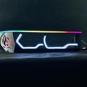 カーデイタイムランニングライトターンシグナルライトWRGBアプリコントロール5Dエンジェルアイズランプユニバーサルヘッドライトアセンブリ変更VAHID - Product Image 1