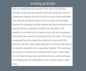 Équipement d'évaporation sous vide à effet unique pour la concentration de liquides de fruits, de boissons et de collagène, évaporateur à circulation forcée - Product Image 3