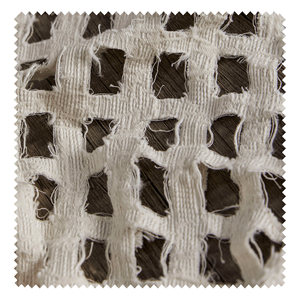 Nouveau tissu en <span class=keywords><strong>lin</strong></span> et coton brut, couleur originale, délavé, à motif quadrillé ajouré, vintage, vieilli et effiloché, pour robe de créateur - Product Image 4
