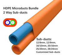 Conduit de câblage HDPE à haute lubrification, en faisceau, 2 voies, 4 voies, avec noyau en silicone pour fibre optique, télécommunications, conduit souterrain