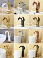 Robinet de lavabo en laiton moderne européen, mitigeur d'eau chaude et froide à poignée unique avec design animal, pour lavabo de comptoir