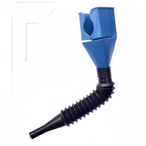 Entonnoir à huile en plastique bleu avec tuyau flexible pour un ravitaillement facile sans utilisation des mains - Product Image 1