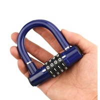Cadenas de vélo en forme de U à combinaison, quatre chiffres réglables, résistant aux acides, aux coupures et aux scies, modèle 110