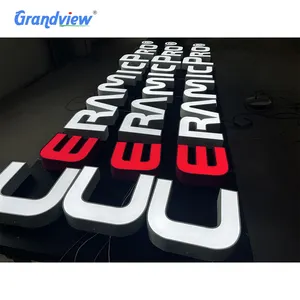 Advertising shop name board designs led sign light for building sign letters board