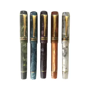 एफई/एफ/एम निब 316 + लक्जरी उपहार कंगारू KAIGELU पूर्ण एक्रिलिक पारदर्शी रंगीन फाउंटेन पेन