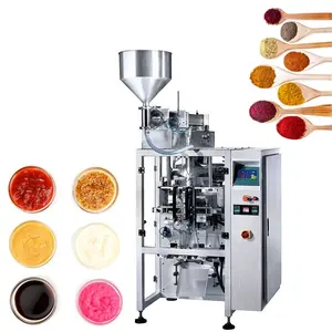 Automatic double head green bean pea granule powder packing machine sauce packaging machine