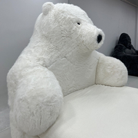 Sofá Cama de Peluche de Oso Polar Suave y Divertido al por Mayor Mueble de Dibujos Animados Cama para Niños