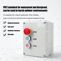 Boîtier de commande moteur CHNT 15KW 380V, étanche IP66, en ABS, avec bouton-poussoir, bouton d'arrêt d'urgence et protection contre les surcharges.