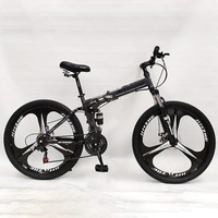 Vélo pliant pour homme, cadre en acier au carbone, vente chaude en usine, alliage d'aluminium, roue monobloc, 26 pouces, 21 vitesses