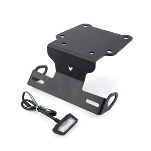 Support de plaque d'immatriculation modifié <span class=keywords><strong>Bob</strong></span> Tail avec éclairage pour moto, fixation arrière - Product Image 5