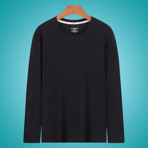 Fabricant OEM, vente en gros de t-shirts en coton 180g, col rond, coton de haute qualité, logo personnalisé, manches longues pour hommes - Product Image 6