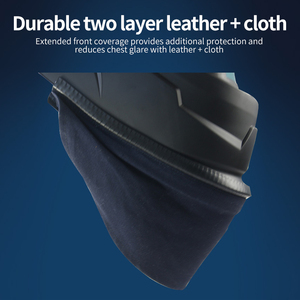 Bavette de casque de soudage en tissu ignifuge noir avec joint pressé, compatible avec la plupart des casques de soudage, capuchon de protection TRUSOXIN - Product Image 3