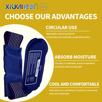 Boîte à Gels Réutilisables Chaud/Froid (2 pièces) avec Sangle Élastique, Micro-ondable et Congelable, pour Soulagement de la Douleur, Marque Privée OEM